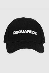 DSQUARED2 Czarna czapka z daszkiem