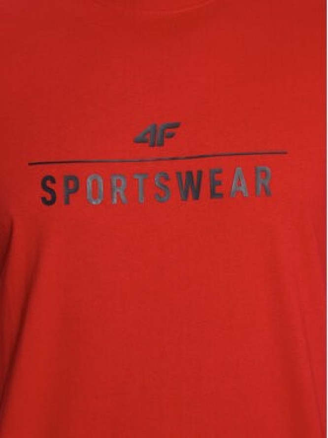 4F T-Shirt 4FSS23TTSHM539 Czerwony Regular Fit