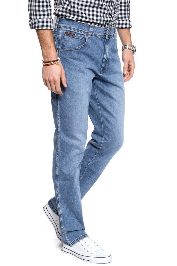 WRANGLER SPODNIE MĘSKIE TEXAS SLIM BLUE HONOR W12SM511Q