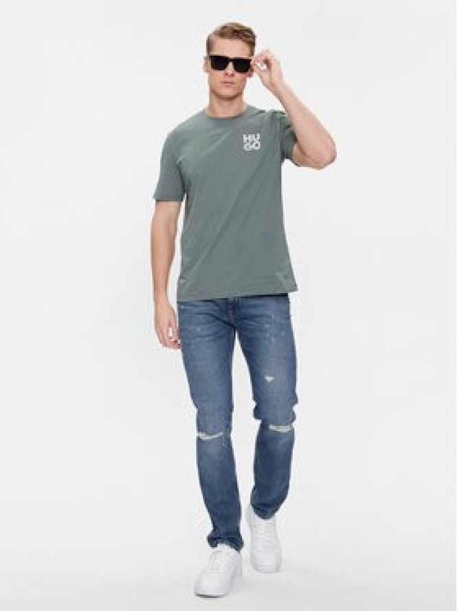 Hugo T-Shirt Detzington241 50508944 Zielony Regular Fit