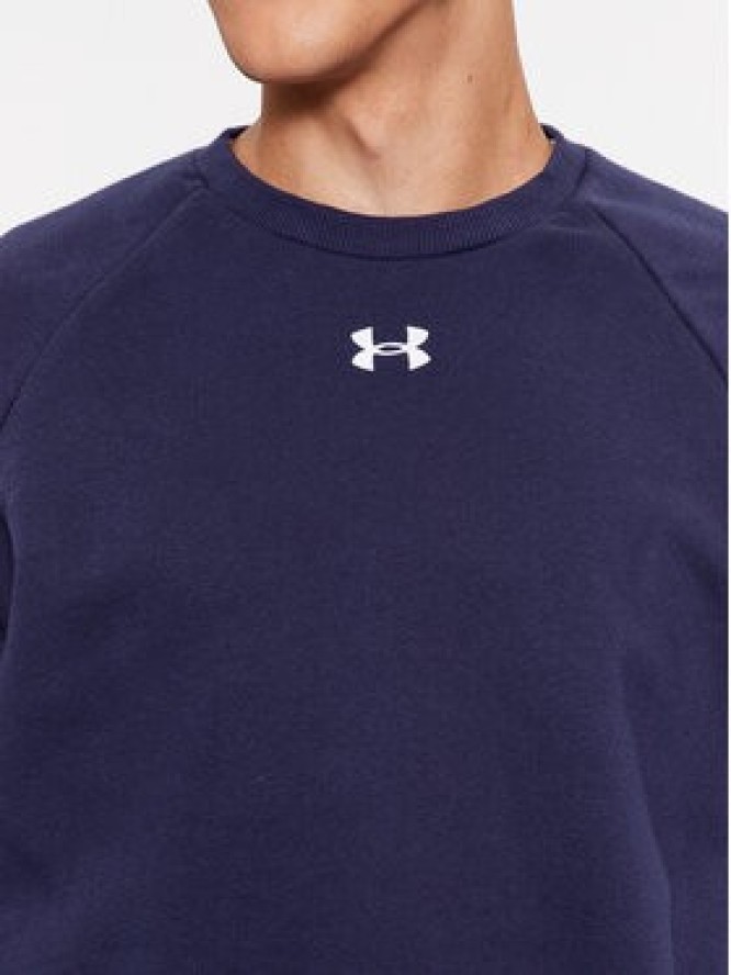 Under Armour Bluza Ua Rival Fleece Crew 1379755 Granatowy Loose Fit