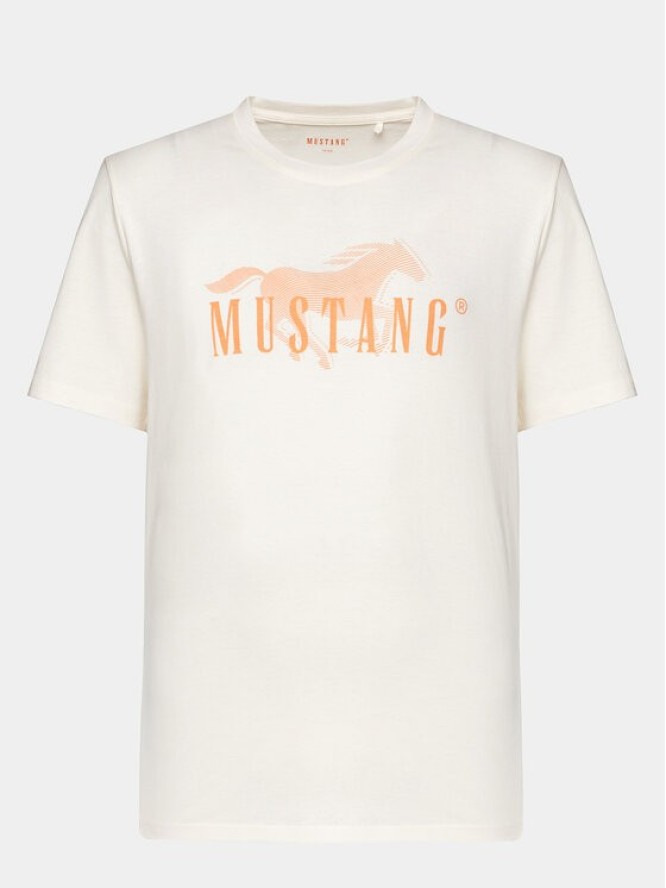 Mustang T-Shirt Austin 1014928 Biały Regular Fit