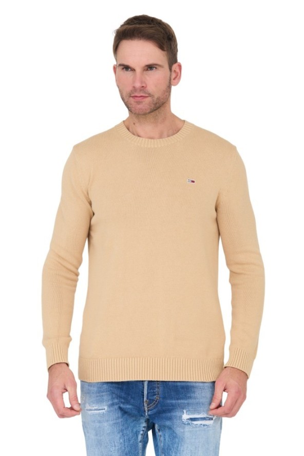 TOMMY JEANS Beżowy sweter