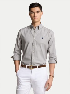 Polo Ralph Lauren Koszula 710829480009 Szary Custom Fit