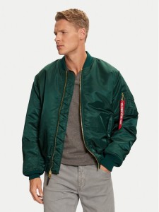 Alpha Industries Kurtka bomber 100101 Zielony Regular Fit