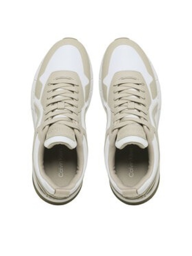 Calvin Klein Sneakersy Low Top Lace Up Mix HM0HM00867 Beżowy