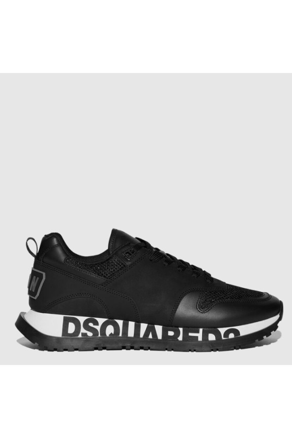 DSQUARED2 Czarne sneakersy z logo na podeszwie