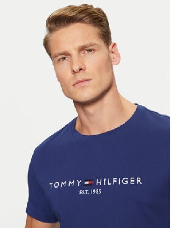 Tommy Hilfiger T-Shirt Tommy Logo MW0MW11797 Granatowy Regular Fit