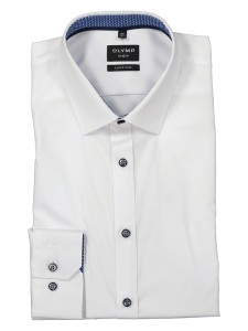 OLYMP Koszula "No 6 six" - Super Slim fit - w kolorze białym rozmiar: 45
