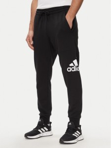 adidas Spodnie dresowe Essentials French Terry Tapered Cuff Logo Joggers HA4342 Czarny Regular Fit