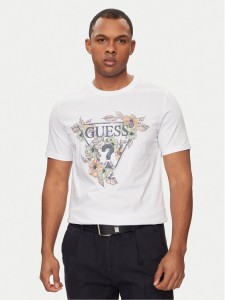 Guess T-Shirt M4GI11 I3Z14 Biały Slim Fit