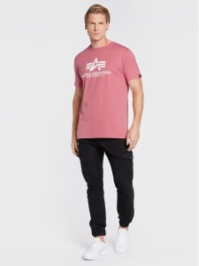 Alpha Industries T-Shirt Basic 100501 Różowy Regular Fit