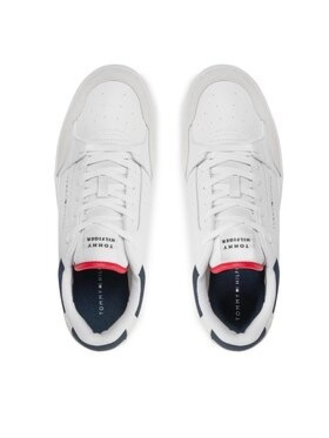 Tommy Hilfiger Sneakersy Th Basket Core Lth Mix Ess FM0FM05058 Biały