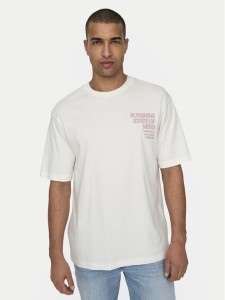 Only & Sons T-Shirt Kenny 22028736 Biały Relaxed Fit