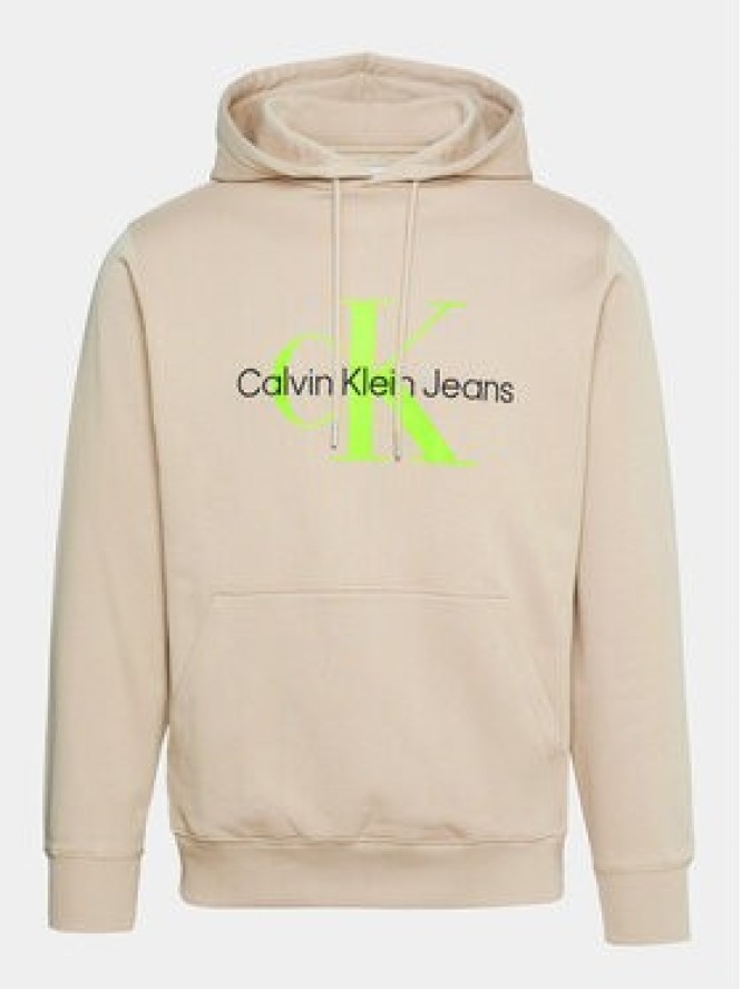 Calvin Klein Jeans Bluza J30J320805 Beżowy Regular Fit