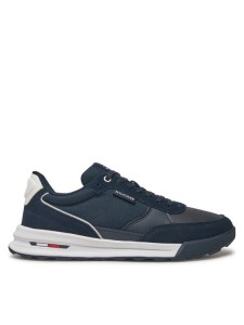 Tommy Hilfiger Sneakersy Retro Runner Mix Rwb FM0FM05371 Granatowy