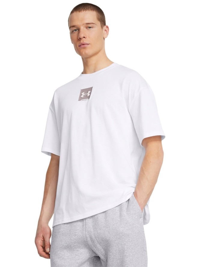 T-shirt męski Under Armour UA M Hw Os Sm Box Ss - biały