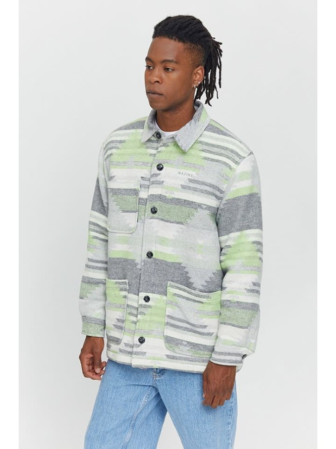 MAZINE Kurtka koszulowa "Deanes" w kolorze szaro-zielonym rozmiar: XL