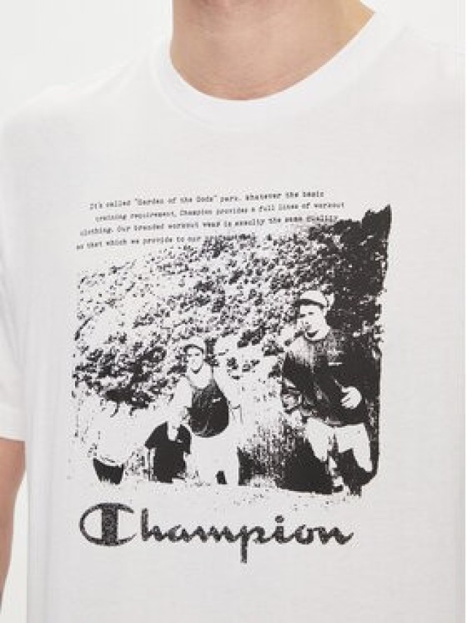 Champion T-Shirt Athletic Archive Graphic Print 216962 Biały Regular Fit