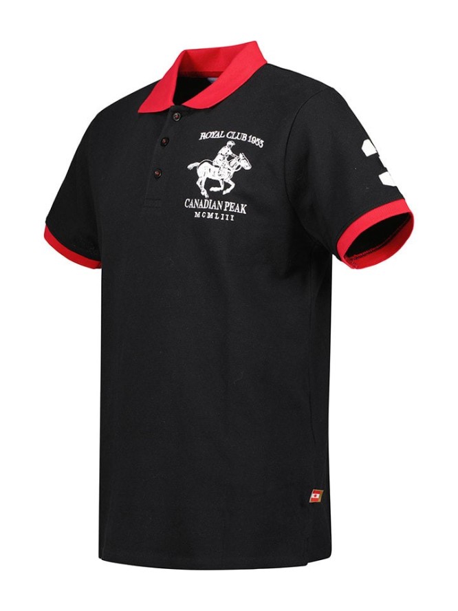 Canadian Peak Koszulka polo "Koltoneak" w kolorze czarnym rozmiar: M