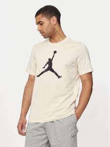 Nike T-Shirt CJ0921 Beżowy Regular Fit