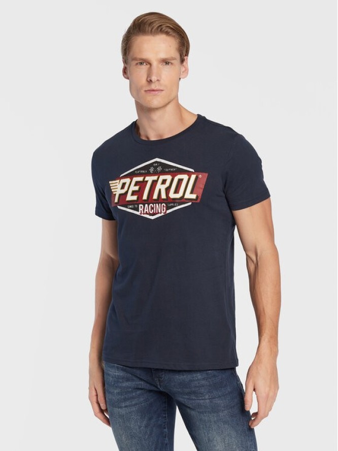 Petrol Industries T-Shirt Logo M-3020-TSR600 Granatowy Regular Fit