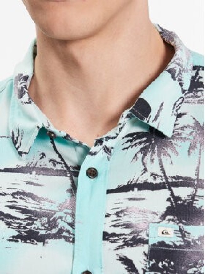 Quiksilver Koszula Air Flow EQYWT04475 Zielony Regular Fit