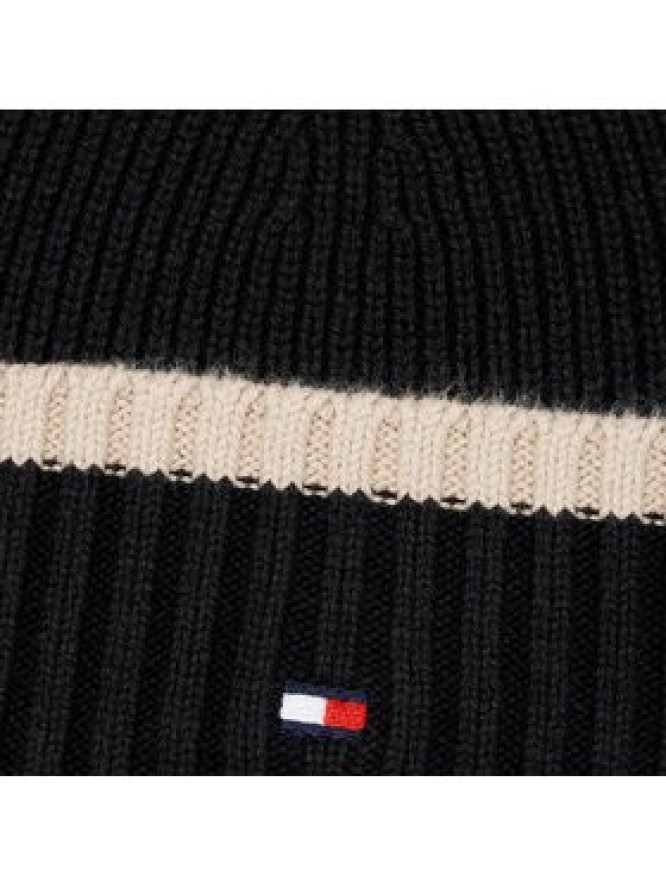 Tommy Hilfiger Czapka Block Flag Short Beanie AM0AM12030 Czarny