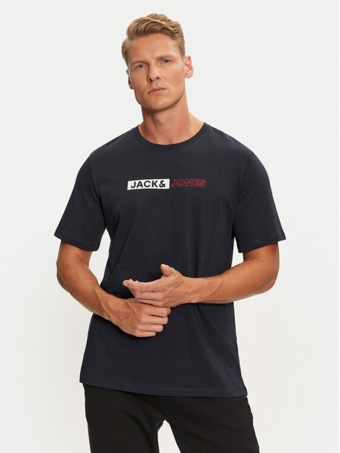 Jack&Jones T-Shirt Corp 12233999 Granatowy Standard Fit