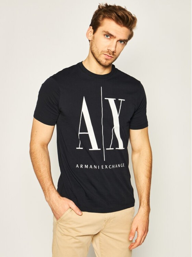 Armani Exchange T-Shirt 8NZTPA ZJH4Z 1510 Granatowy Regular Fit