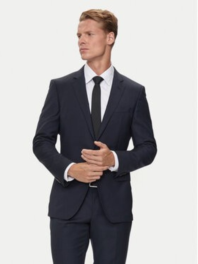 Boss Garnitur Huge6/Genius5 50411992 Granatowy Slim Fit