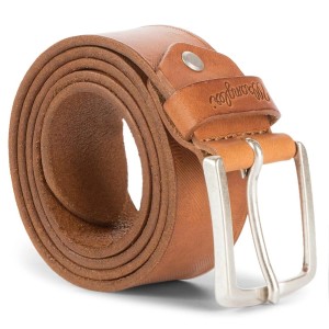 WRANGLER PRINT BELT MĘSKI PASEK SKÓRZANY KLASYCZNY COGNAC W0C0U1X81