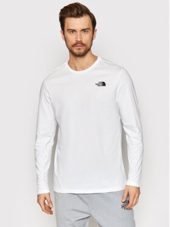 The North Face Longsleeve Easy NF0A2TX1 Biały Regular Fit