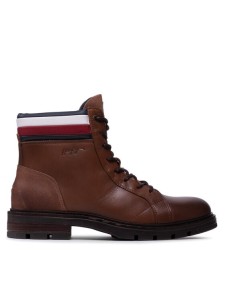 Tommy Hilfiger Kozaki Elevated Rwb Collar Lth Boot FM0FM03825 Brązowy