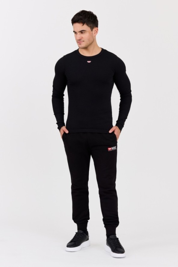 DIESEL Czarny longsleeve męski D-RIBBER-LS-N