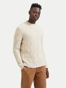 Selected Homme Sweter 16086686 Beżowy Regular Fit