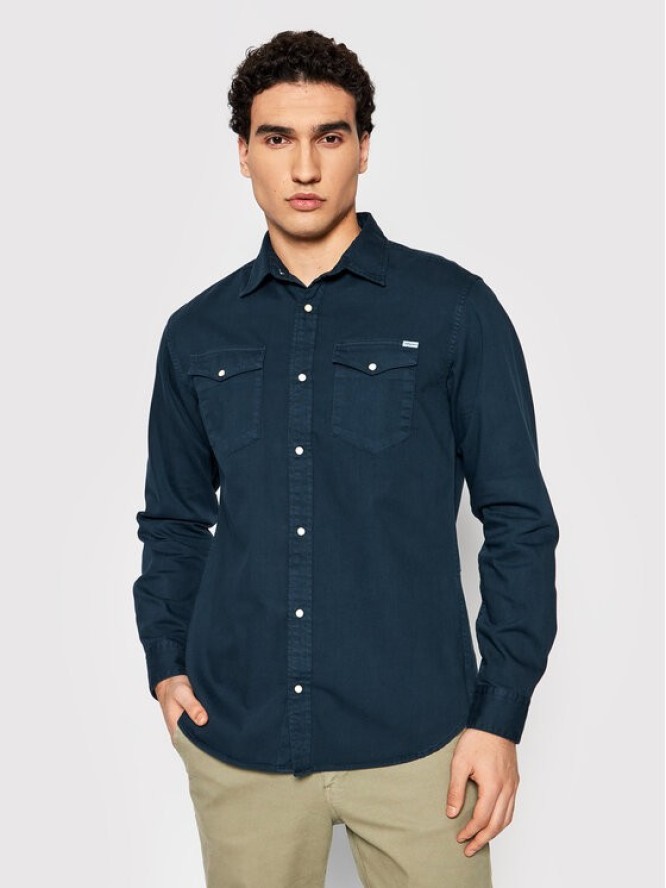 Jack&Jones Koszula Sheridan 12138115 Granatowy Slim Fit