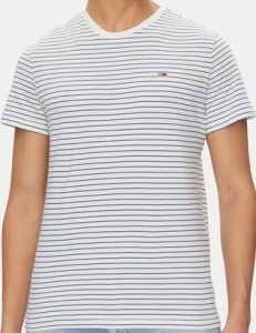 Tommy Jeans T-Shirt DM0DM20377 Niebieski Slim Fit