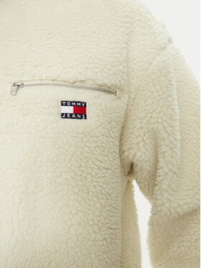 Tommy Jeans Kurtka anorak Teddy DM0DM19242 Écru Relaxed Fit