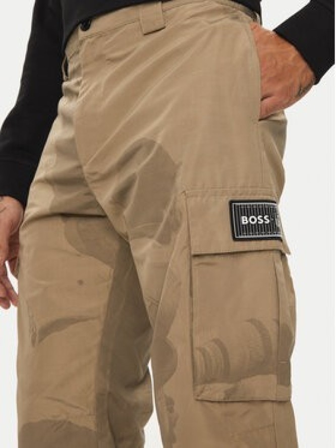 Boss Spodnie materiałowe Sapp NFL 50525922 Beżowy Relaxed Fit