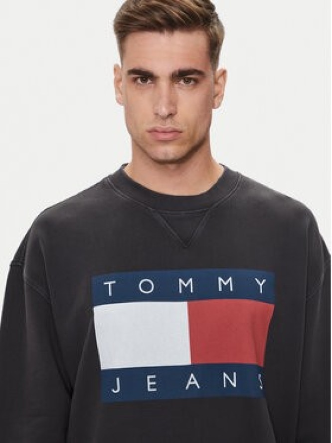 Tommy Jeans Bluza Big Flag DM0DM19222 Czarny Relaxed Fit