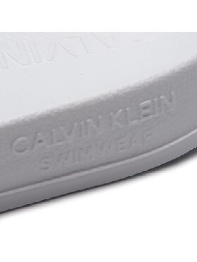 Calvin Klein Swimwear Klapki Slide KM0KM00376 Biały