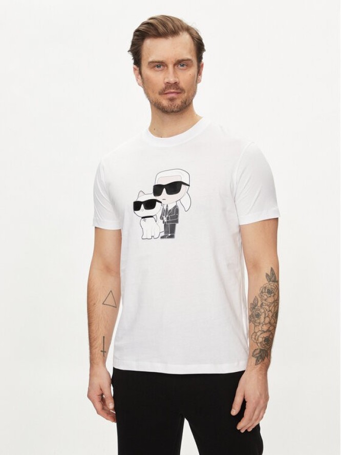 KARL LAGERFELD T-Shirt 755061 542241 Biały Regular Fit