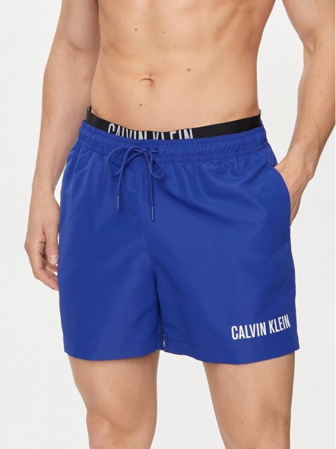 Calvin Klein Swimwear Szorty kąpielowe KM0KM00992 Granatowy Regular Fit