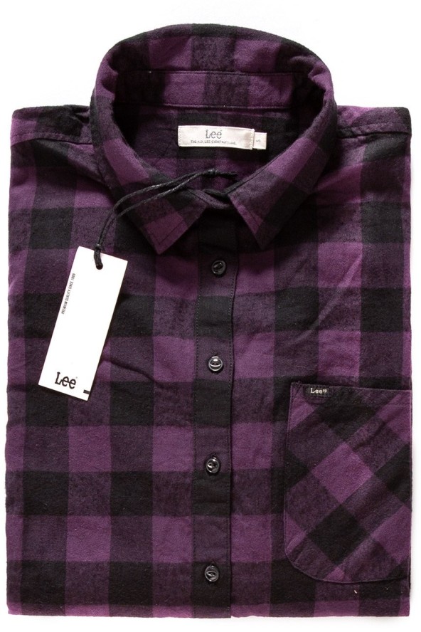 KOSZULA MĘSKA LEE RELAXED SHIRT DEEP PLUM L46VCBDS