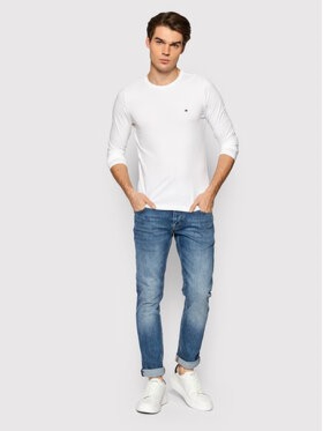 Tommy Hilfiger Longsleeve MW0MW10804 Biały Slim Fit