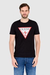 GUESS T-shirt czarny slim fit