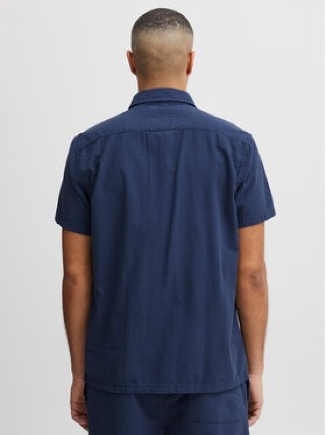 Solid Koszula 21107684 Niebieski Regular Fit