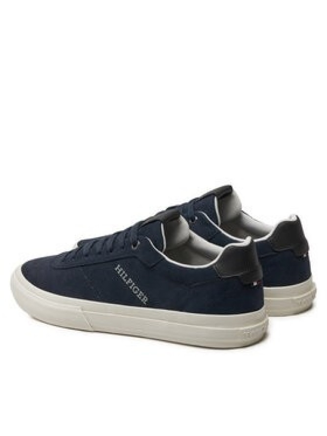 Tommy Hilfiger Sneakersy Th Hi Vulc Low Street Suede FM0FM05112 Granatowy