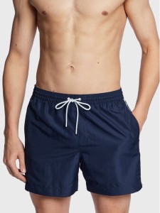 Calvin Klein Swimwear Szorty kąpielowe KM0KM00810 Granatowy Regular Fit